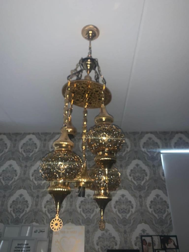 Prachtige Turkse hanglamp met 5 bollen - Nieuw, Huis en Inrichting, Lampen | Hanglampen, Ophalen, Turks, Oosters, Sfeervol, Nieuw