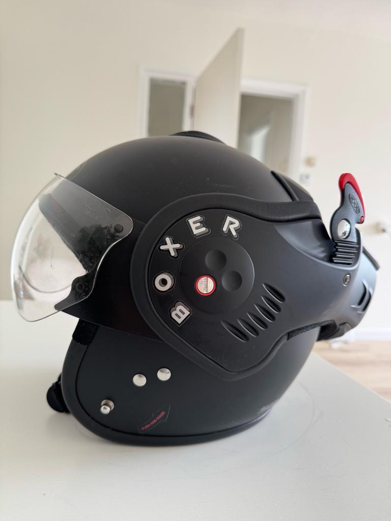 ROOF Boxer V8 motorhelm maat XXL – Mat Zwart, Ophalen of Verzenden, Tweedehands, XXL, Overige merken