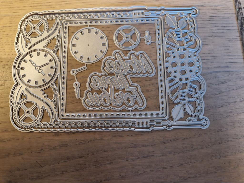 Nieuwe snijmal rechthoek met decoratieve klokken en vierkant, Ophalen of Verzenden