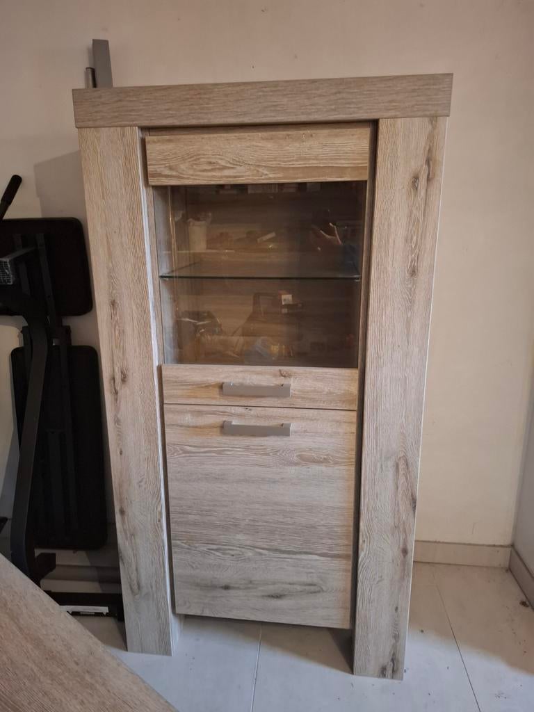 Vitrinekasten met bijpassend tv meubel geen beschadigen, Ophalen, 25 tot 50 cm, Minder dan 100 cm