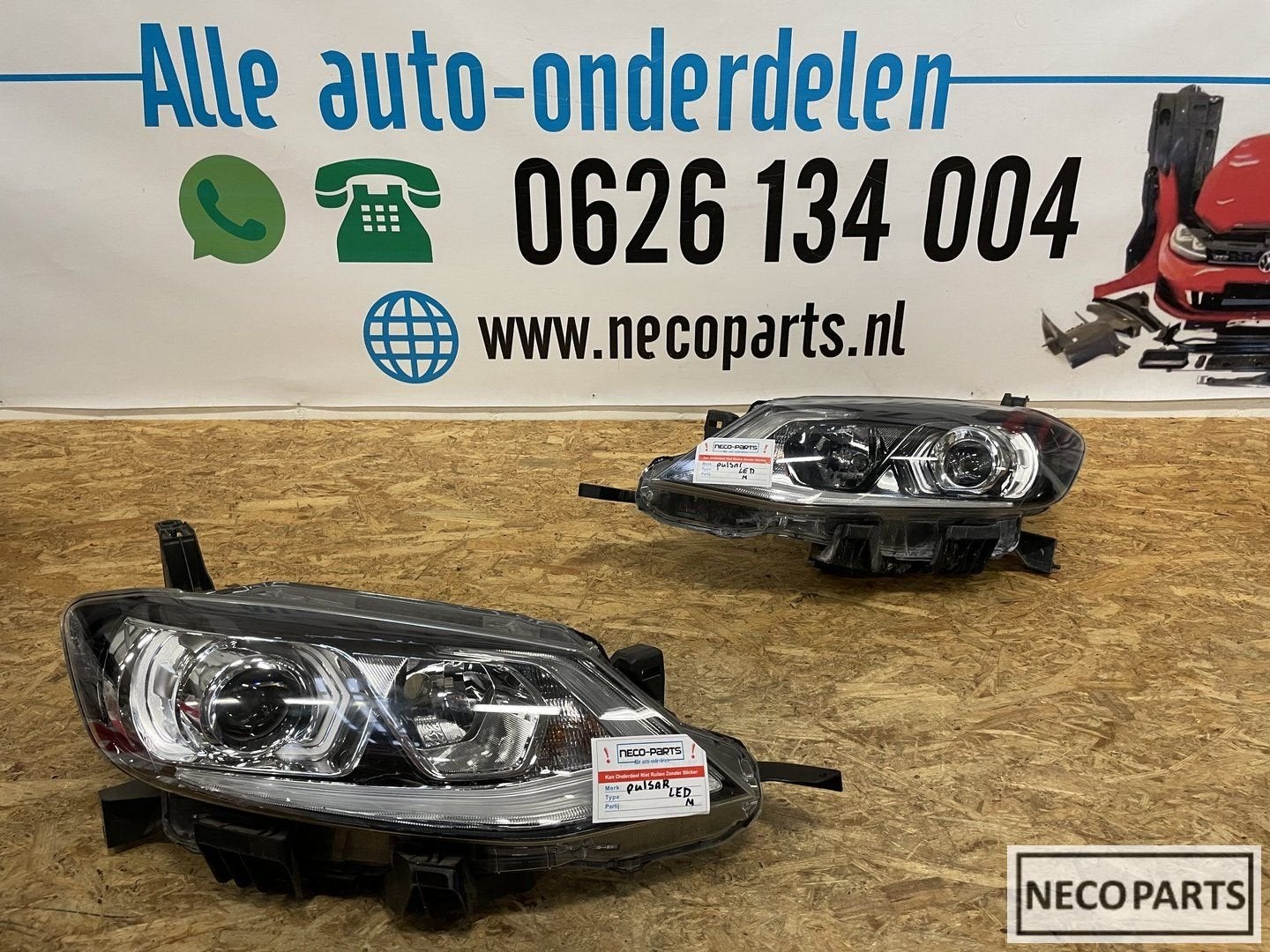 NISSAN PULSAR LED KOPLAMPEN ORIGINEEL KOPLAMP, Gebruikt, -, -, Ophalen of Verzenden
