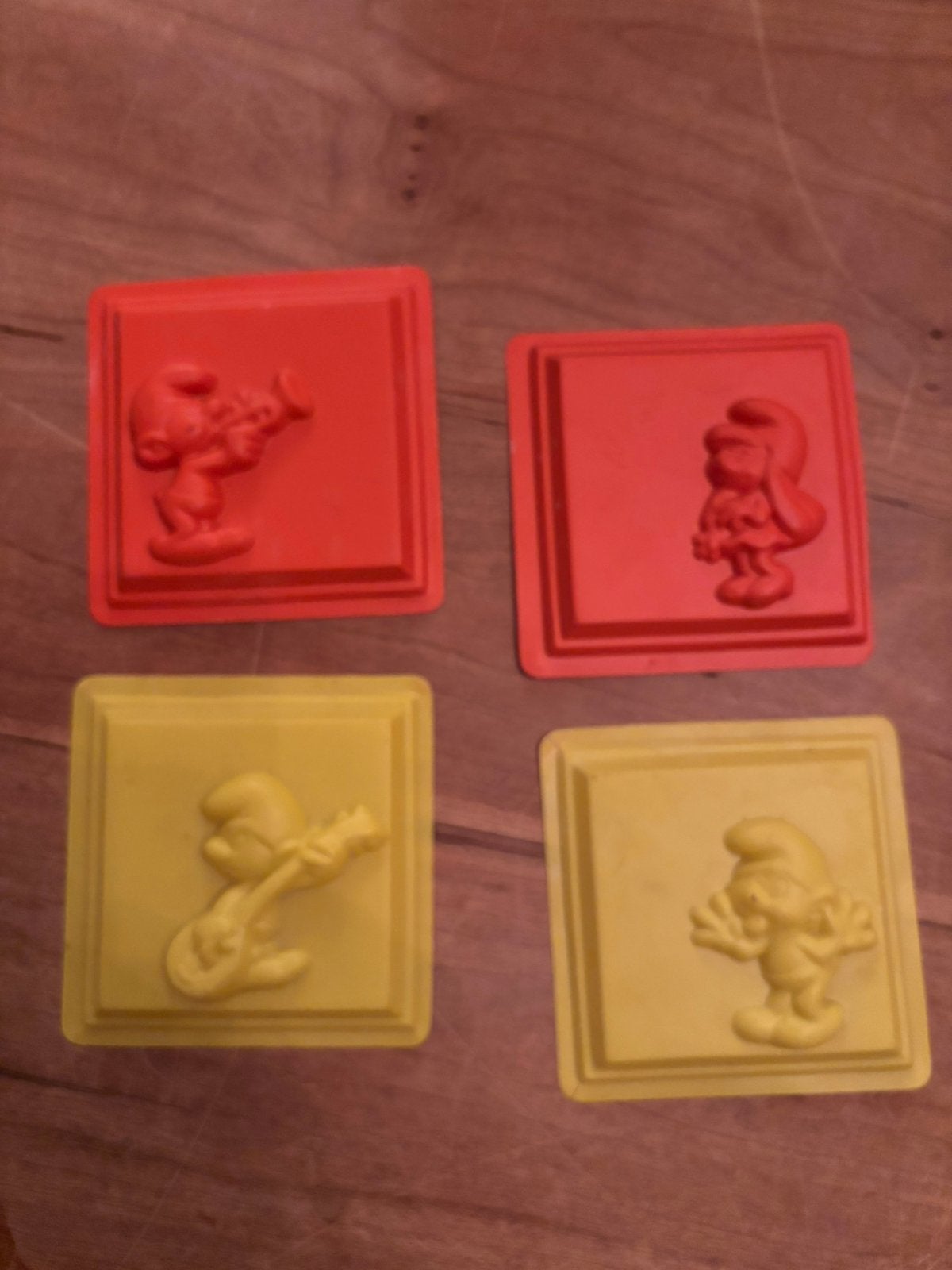 Jaren 80 gipsvormpjes Smurfen, Ophalen of Verzenden, Verschillende Smurfen