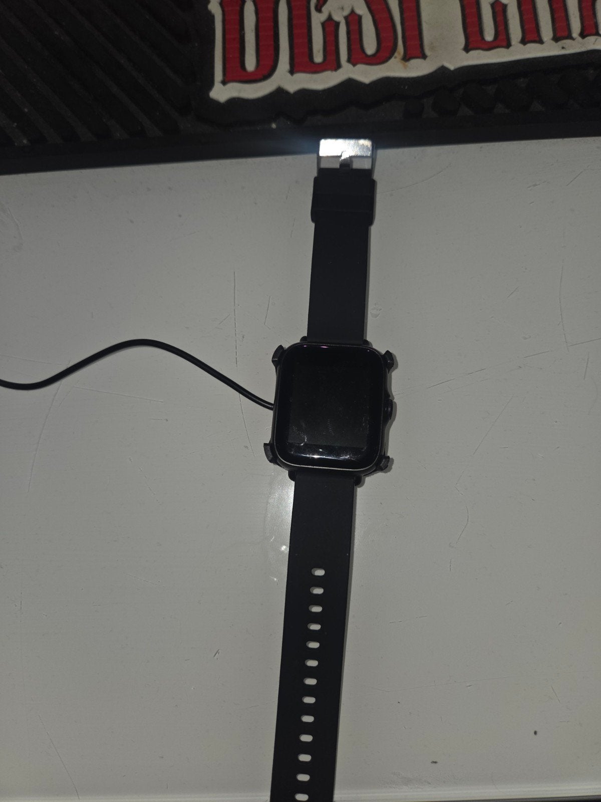 Smartwatch met hartslagmeter en stappenteller, Afstand, Onbekend, Zwart, Ophalen of Verzenden