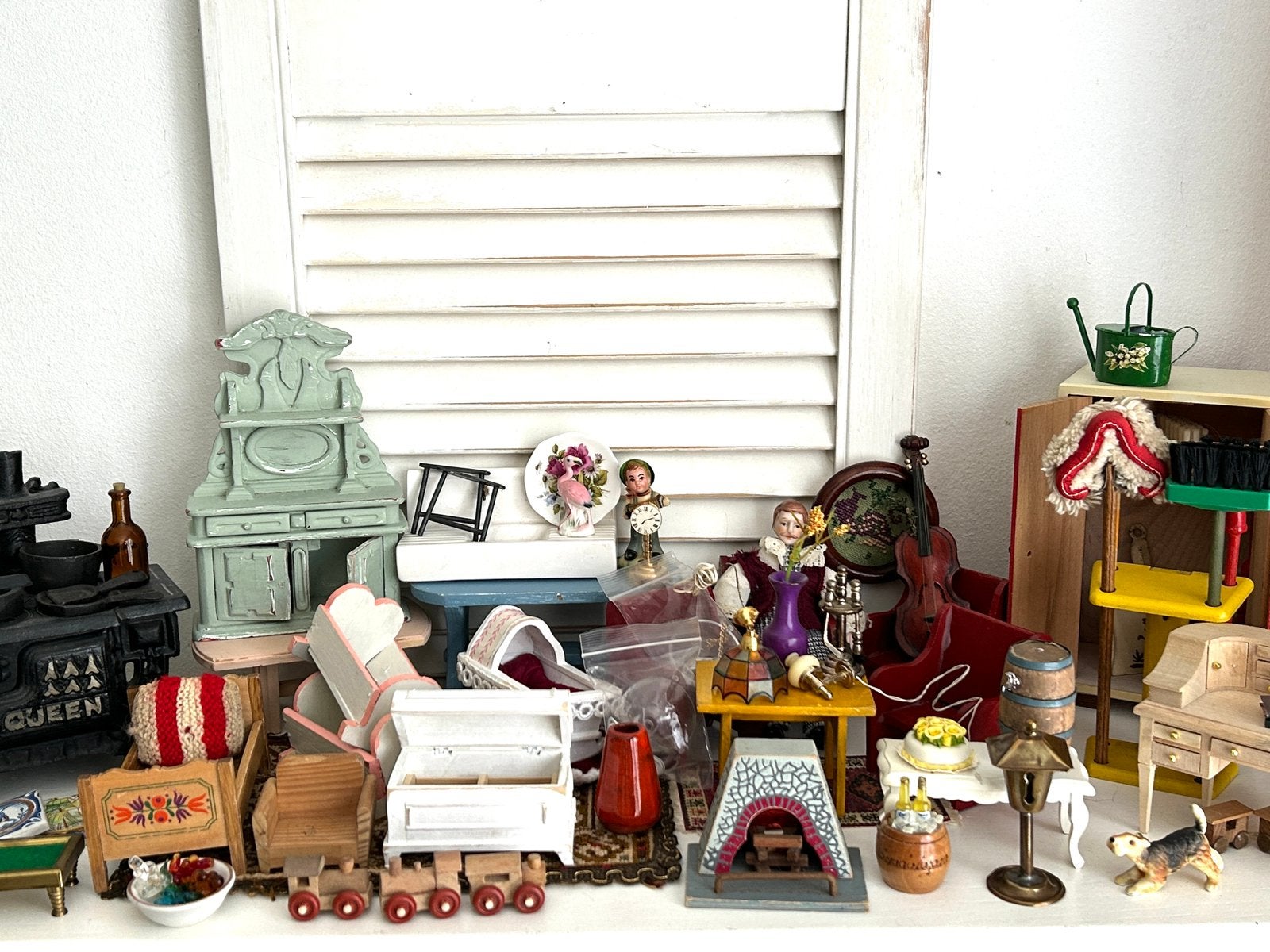 vintage poppenhuisspullen, Ophalen, Gebruikt, Poppenhuis