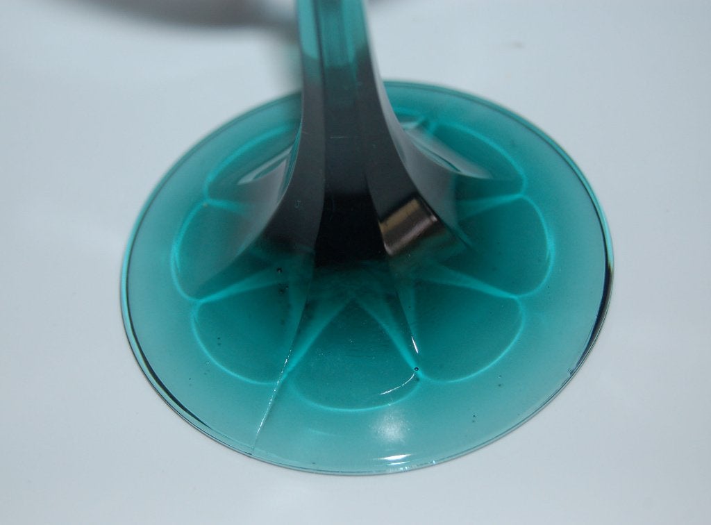 Schott Zwiesel Rheingau meerblauwe stam en voet- kristal, Ophalen of Verzenden