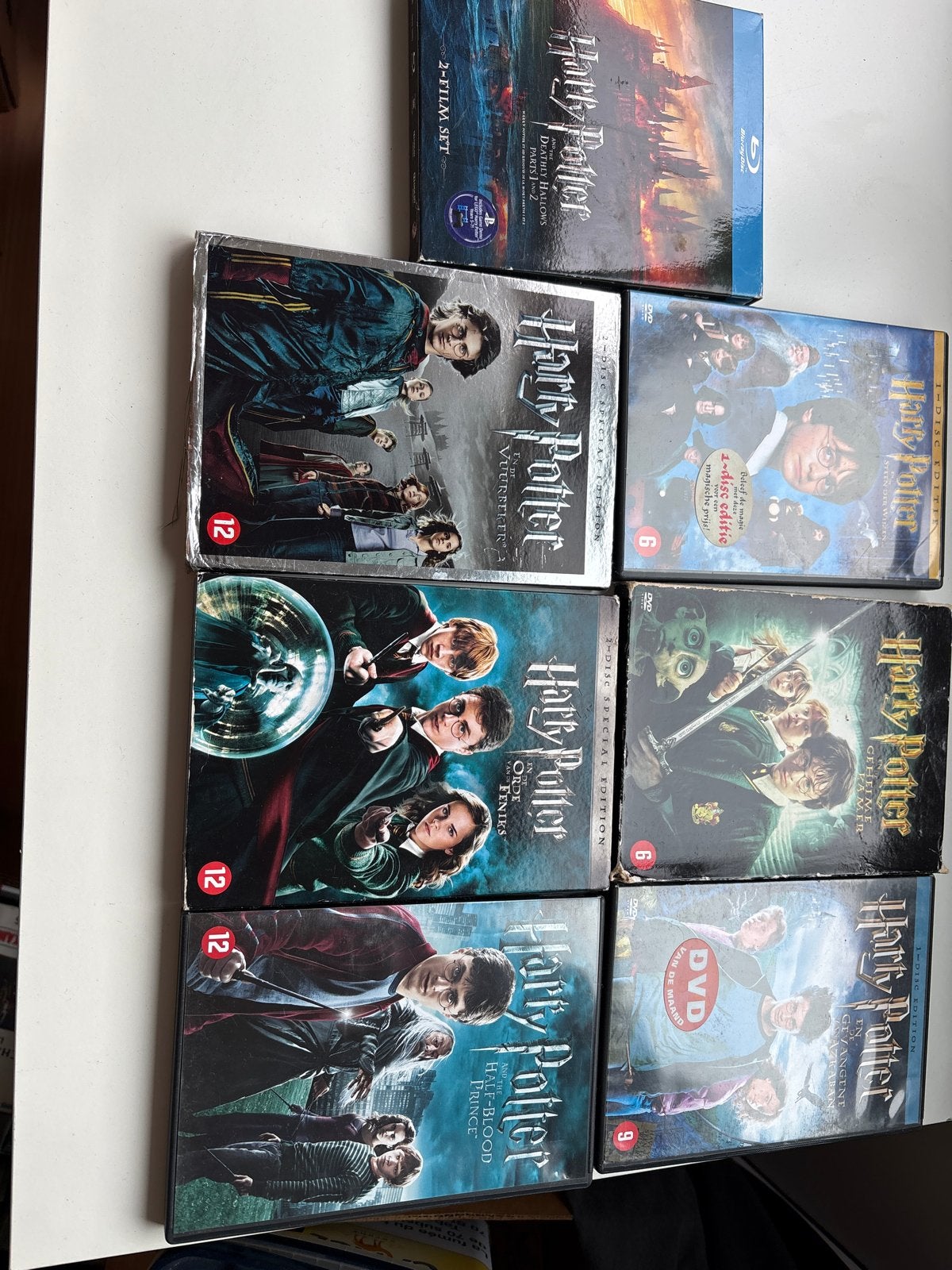 Harry Potter DVD/Blu-ray Collectie - 7 Films, Nederlands, Ophalen of Verzenden, Vanaf 12 jaar, Inclusief doosje