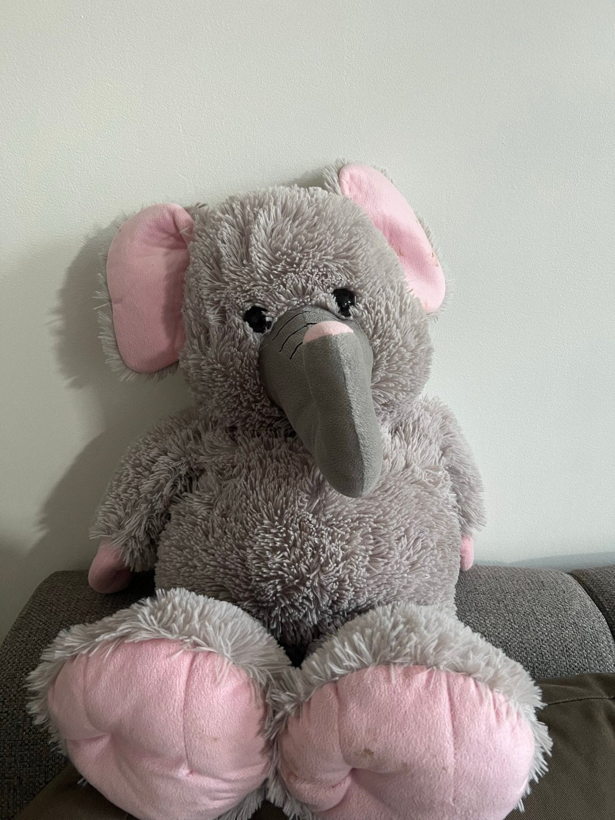 Grote zachte olifantenknuffel van Sunkid, Overige merken, Grijs, Zo goed als nieuw, Middelgroot (20 tot 80 cm)