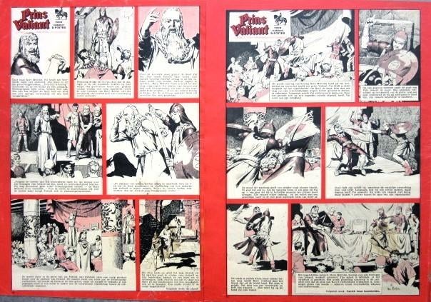 39 strips Prins Vaillant 1953-1954 Prince Harold Foster, Verzamelen, Ophalen of Verzenden, 1940 tot 1960, Tijdschrift