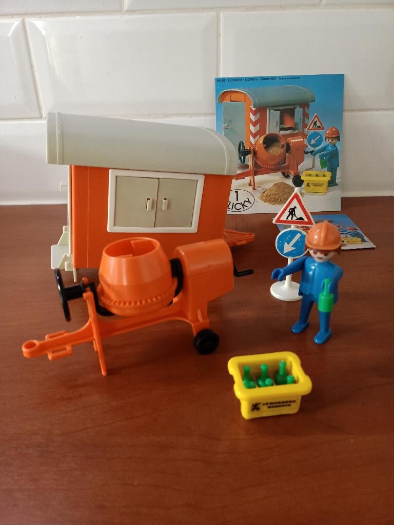 Playmobil 3207 bouwkeet met betonmolen - vintage, Kinderen en Baby's, Ophalen, Gebruikt