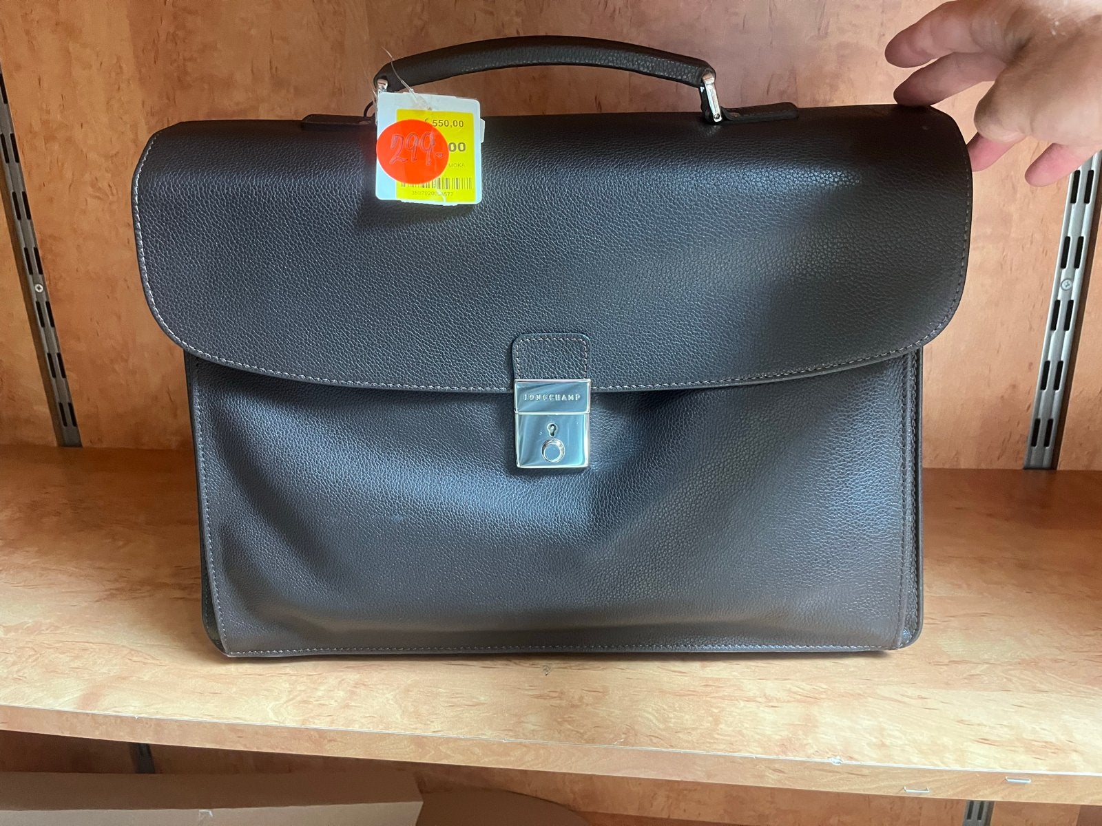 Longchamp Business A4 Tas - Elegante Leren Aktetas, Bruin, Aktetas of Boekentas, Nieuw, Leer