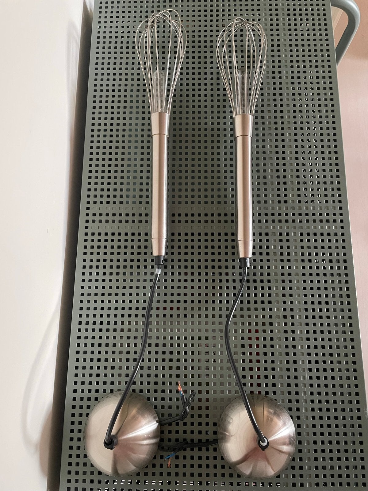 Unieke Garde Hanglampen - Set van 2, Huis en Inrichting, Lampen | Hanglampen, Ophalen of Verzenden, Gebruikt, Metaal, E27 (groot)