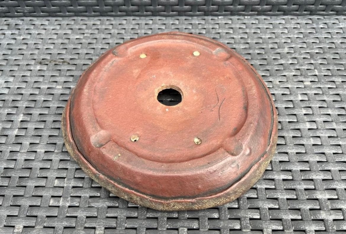 Bonsai schaal (Naban) handgemaakt rood-bruin 22x3,1-2,4, Tuin en Terras, Rond, Ophalen of Verzenden, Zo goed als nieuw, Aardewerk