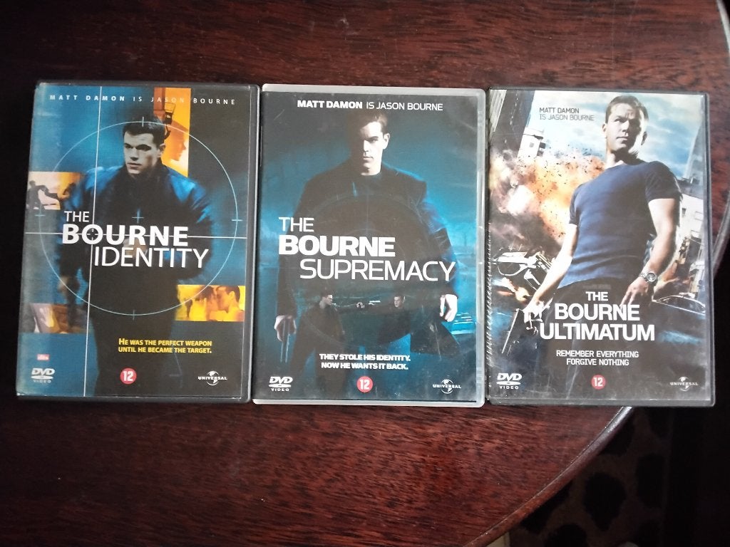 The bourne collectie compleet, 3 dvds, origineel, Engels, Nederlands, Actie, Ophalen of Verzenden