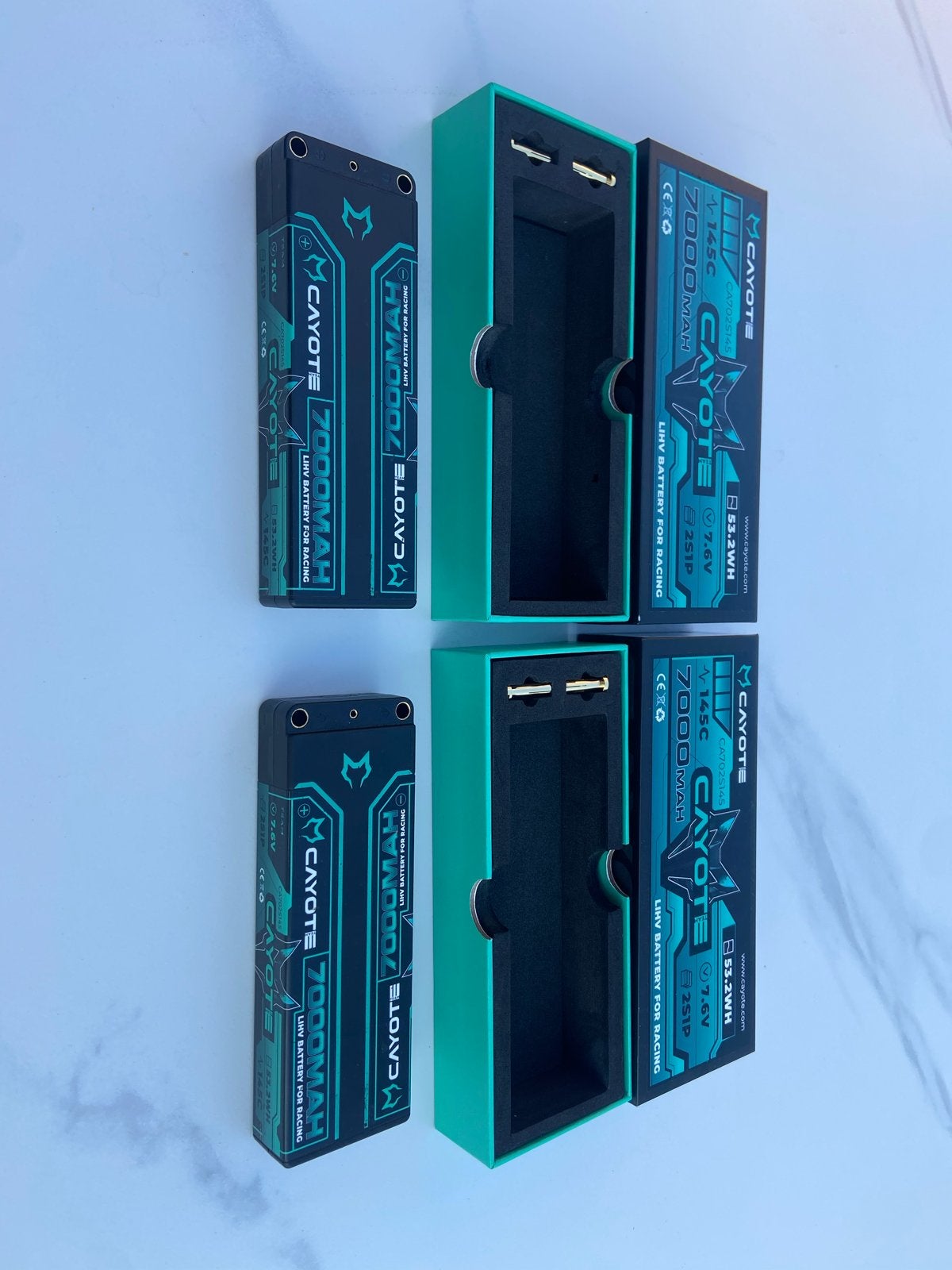 Twee cayote 7000 mah 2s lipo 7.6V 145C accu’s, Ophalen of Verzenden, Nieuw, Oplaadbaar
