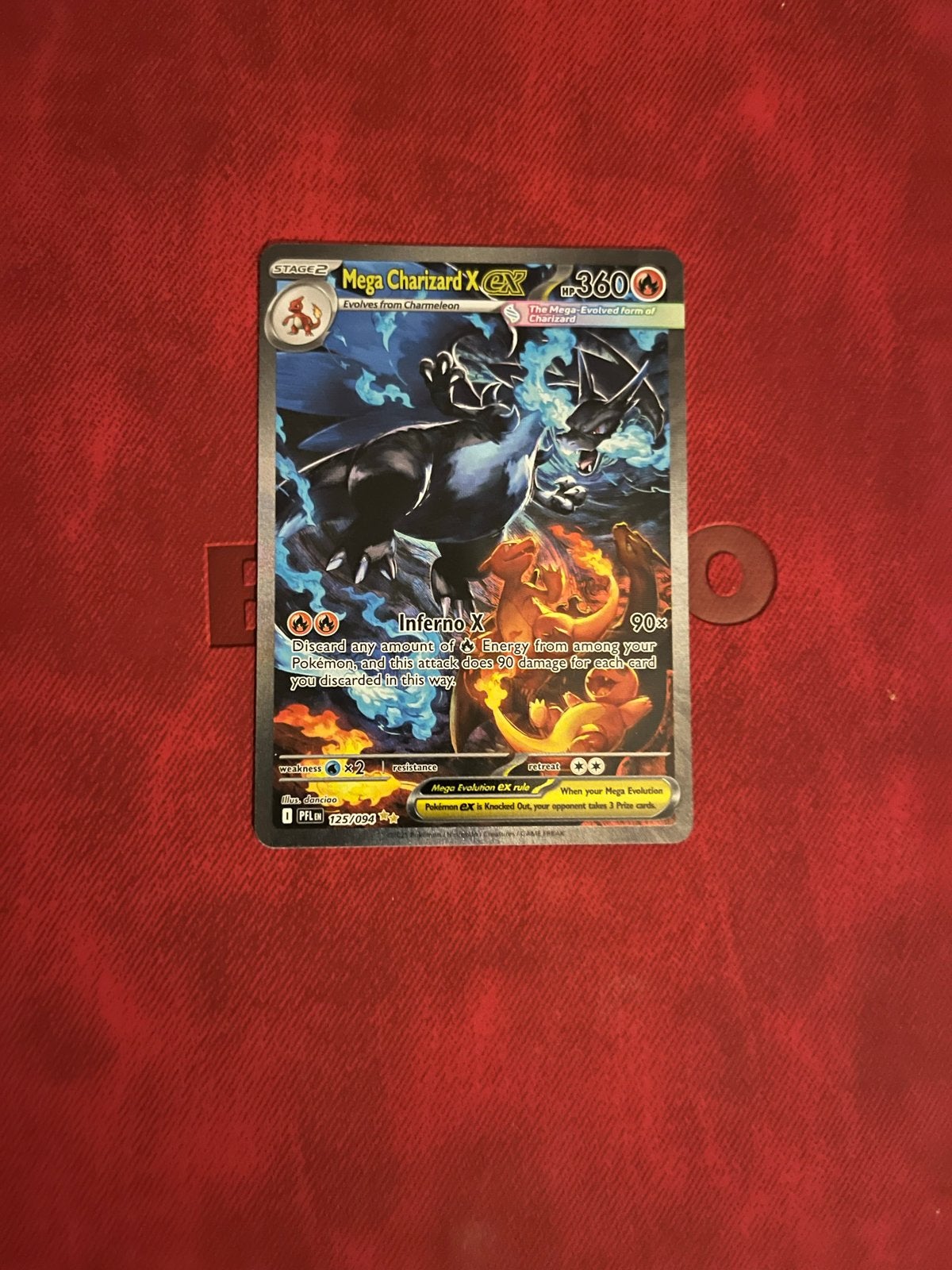 Mega Charizard ex Phantasmal Flames SAR , alt art Pokémon, Hobby en Vrije tijd, Ophalen of Verzenden, Zo goed als nieuw, Losse kaart