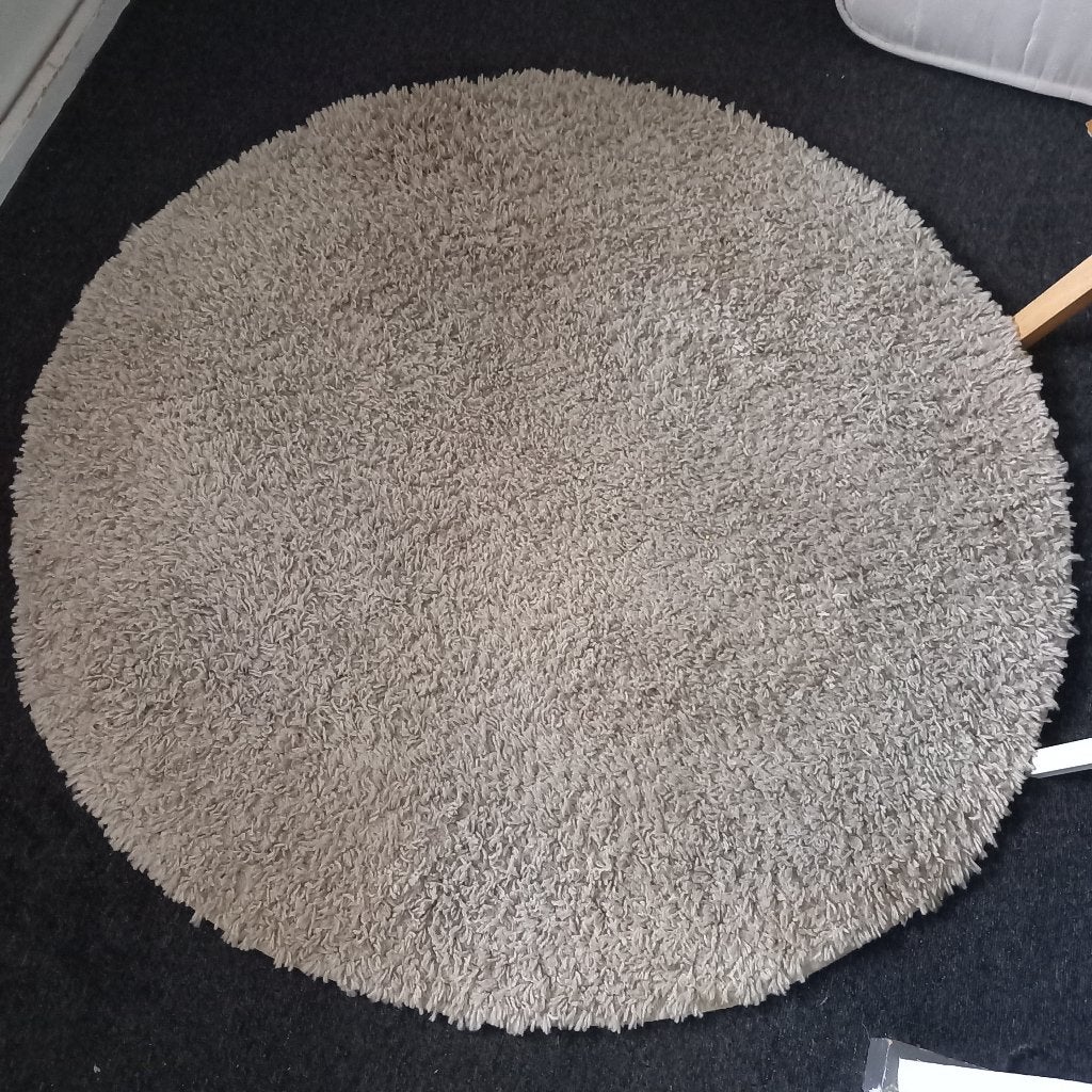 Vloerkleed rond, Ophalen, Rond, Crème, 100 tot 150 cm