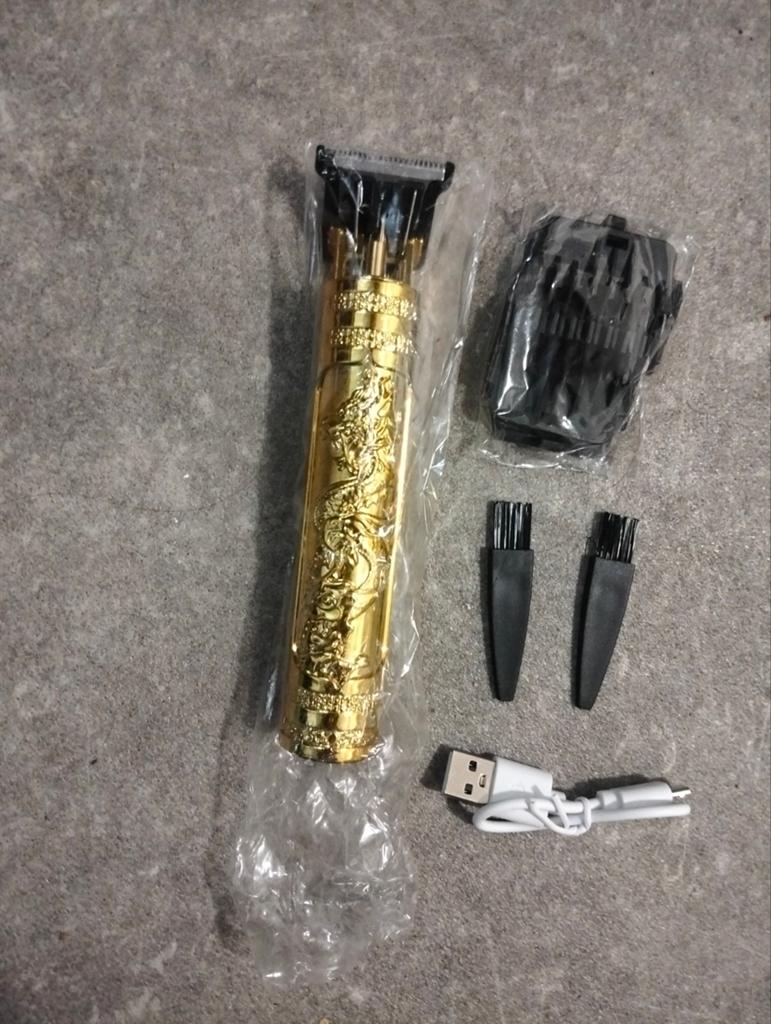 Nieuwe Gouden Tondeuse met Drakenmotief en USB-oplader, Ophalen of Verzenden, Nieuw, Tondeuse