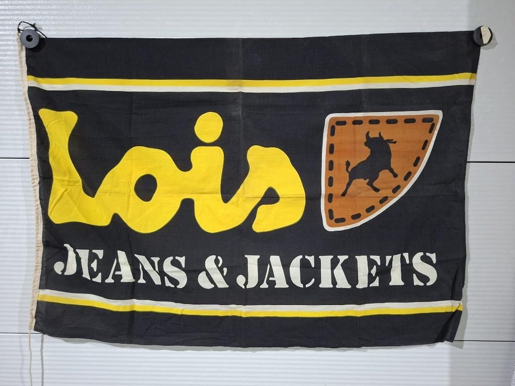 Lois jeans, canvas flags, canvas doeken / vlaggen, 145 x 103, Ophalen of Verzenden, Gebruikt, Reclamebord