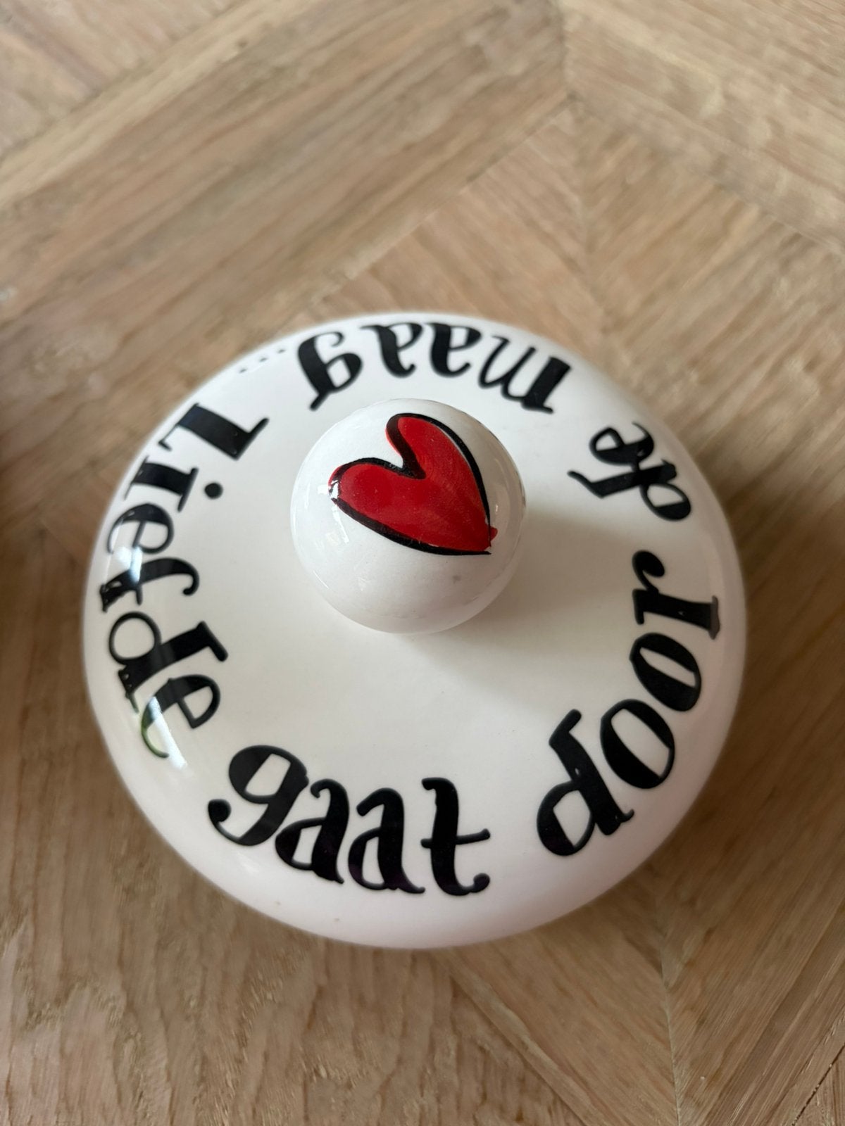 Deksel van Blond Amsterdam bla bla pot, Huis en Inrichting, Keuken | Servies, Ophalen of Verzenden, Zo goed als nieuw