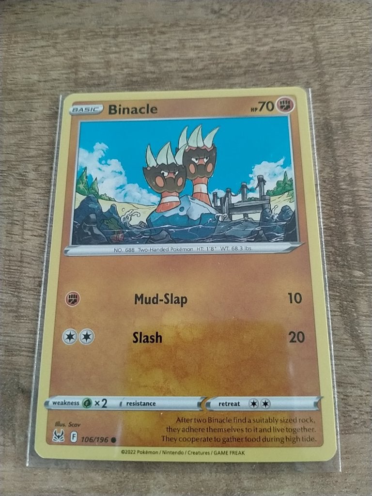 Pokemon Lost Origin , Binacle 106/196, Verzenden, Zo goed als nieuw, Losse kaart
