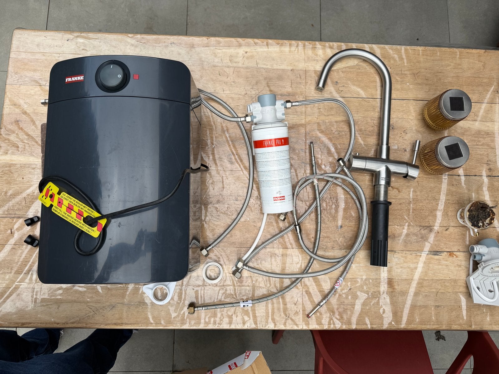 Franke mengkraan met 10L boiler en Claris filter, gebruikt, Ophalen, Gebruikt, Rvs, Kraan