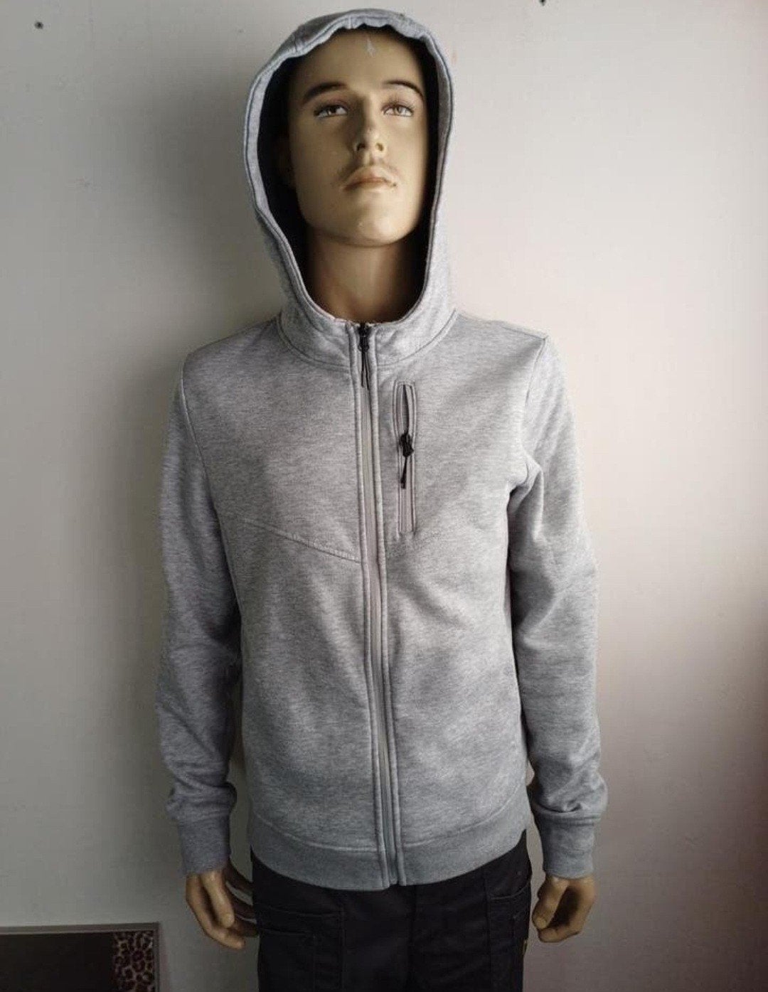 Unisex grijze hoodie small fit (mt S) zgan, Ophalen of Verzenden, Zo goed als nieuw, Maat 36 (S), Grijs