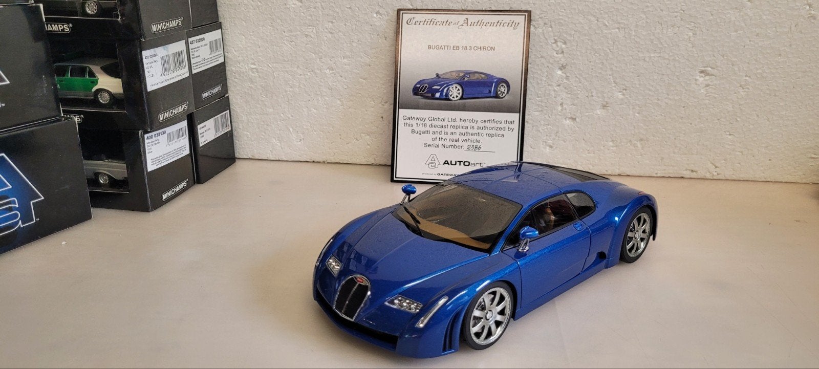 Autoart Bugatti EB 18.3 Chiron, Hobby en Vrije tijd, Ophalen of Verzenden, Nieuw, Auto, Autoart