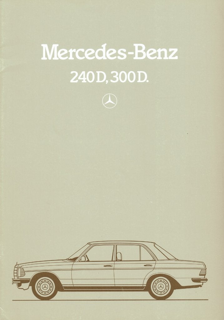 Folder Mercedes-Benz 240 D en 300 D (W123 - Engels - 1982), Verzenden, Gelezen, Mercedes
