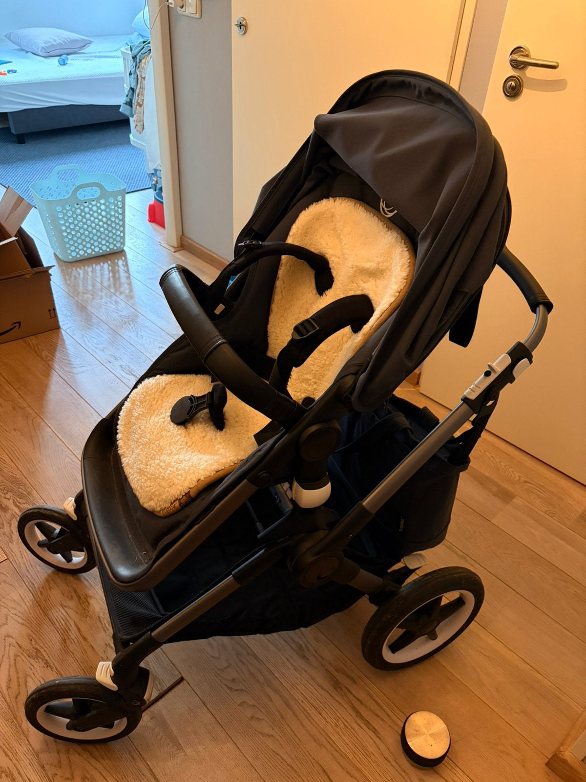 Bugaboo Fox 3 (Stormy Blue) + Accessoires (Complete Set), Ophalen, Gebruikt, Overige merken, Regenhoes