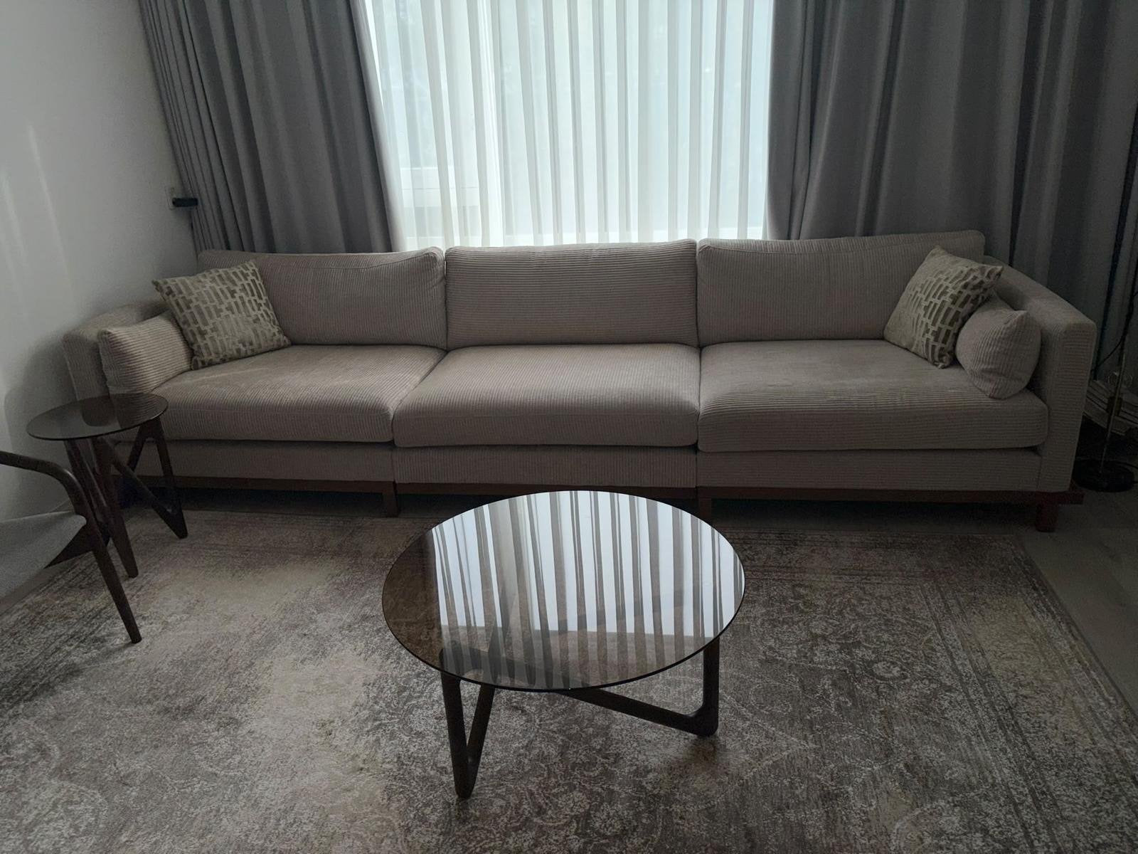 Comfortabele stoffen bank merk zuiver sofa blossom, 100 tot 125 cm, 300 cm of meer, Ophalen of Verzenden, Zo goed als nieuw