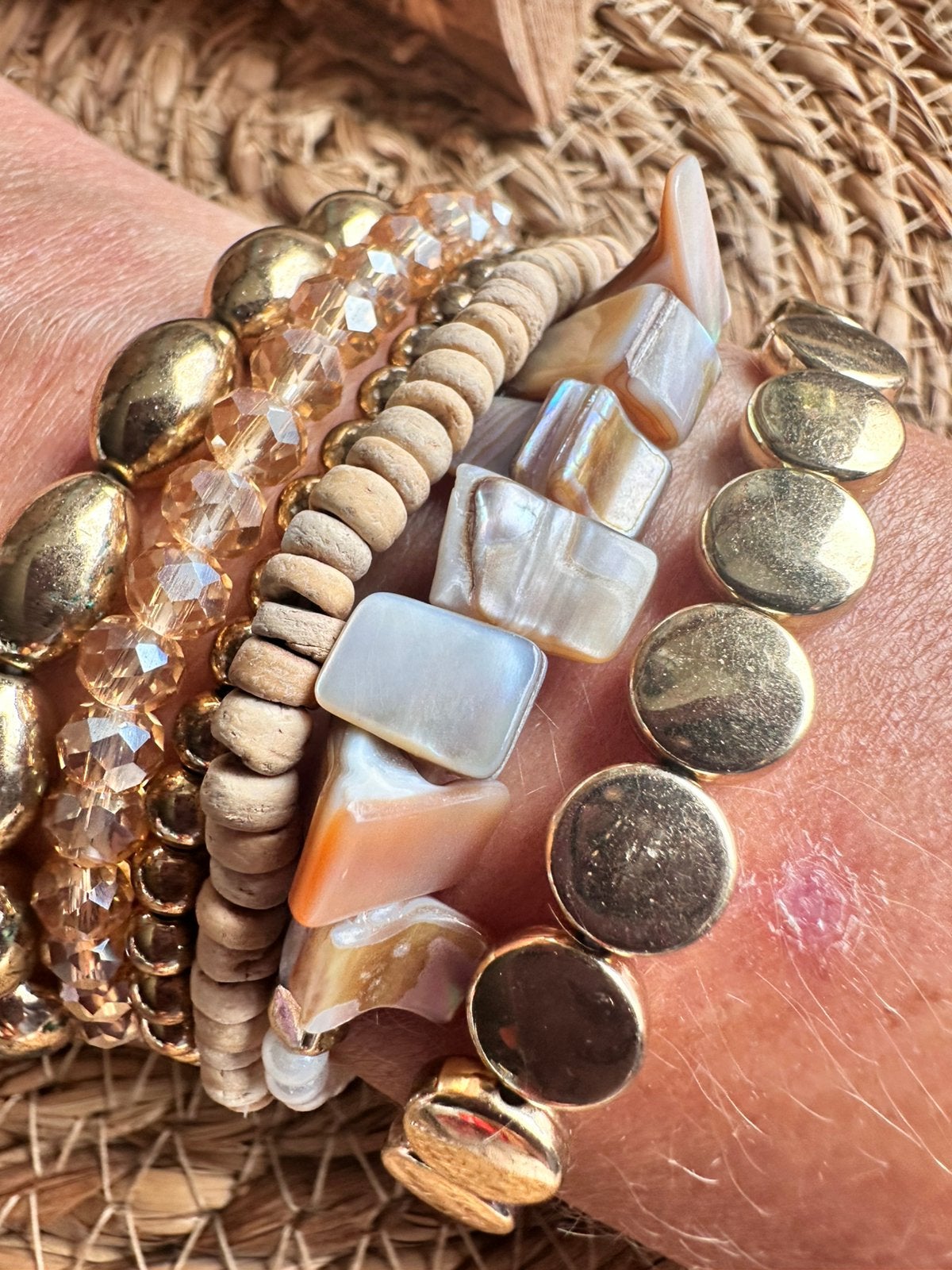 Boho armbanden / boho chic / set van 6 / nieuw, Ophalen of Verzenden, Zo goed als nieuw