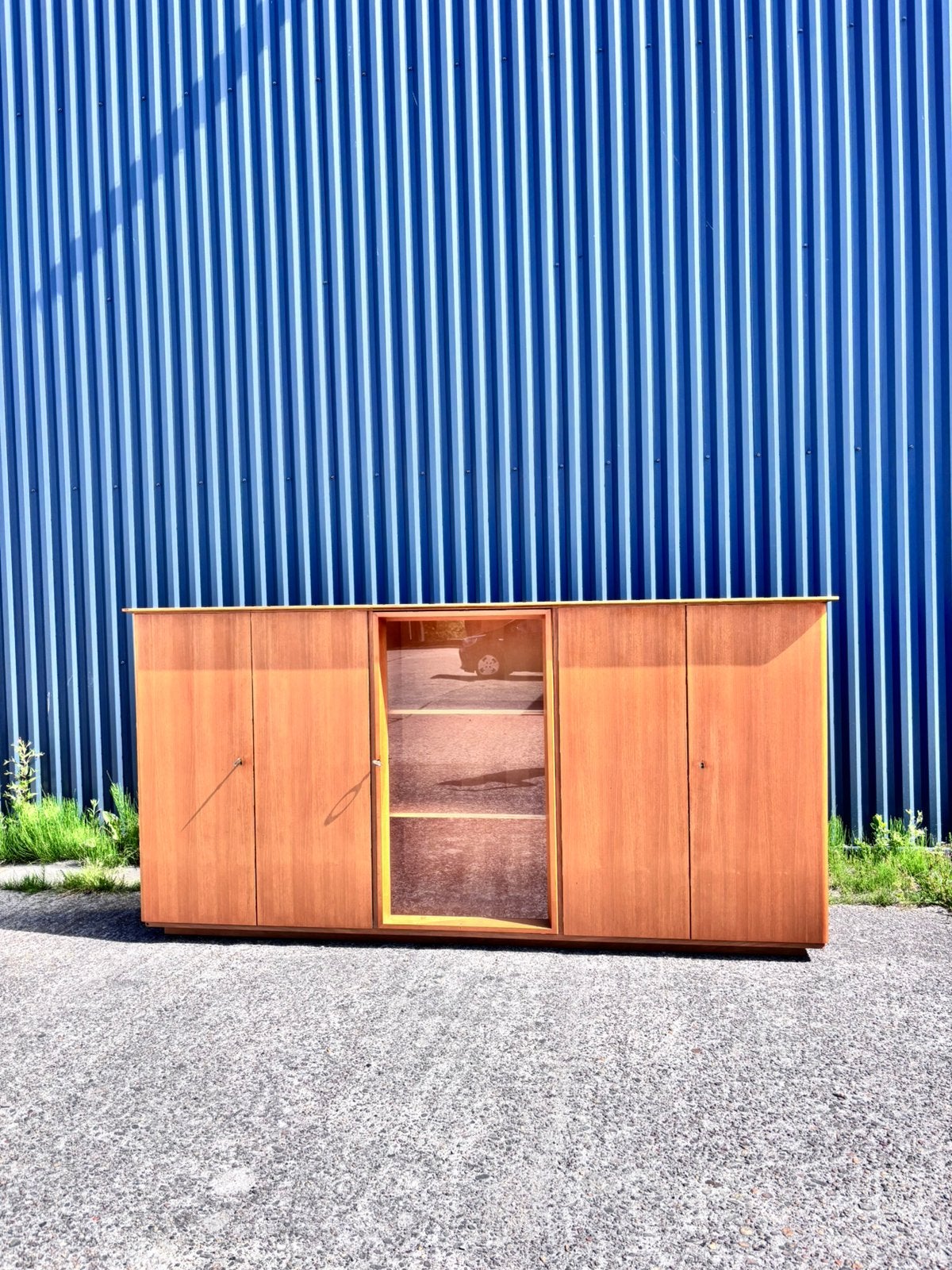 Vintage kast opbergkast vitrinekast, Ophalen, Gebruikt, 50 tot 100 cm, X