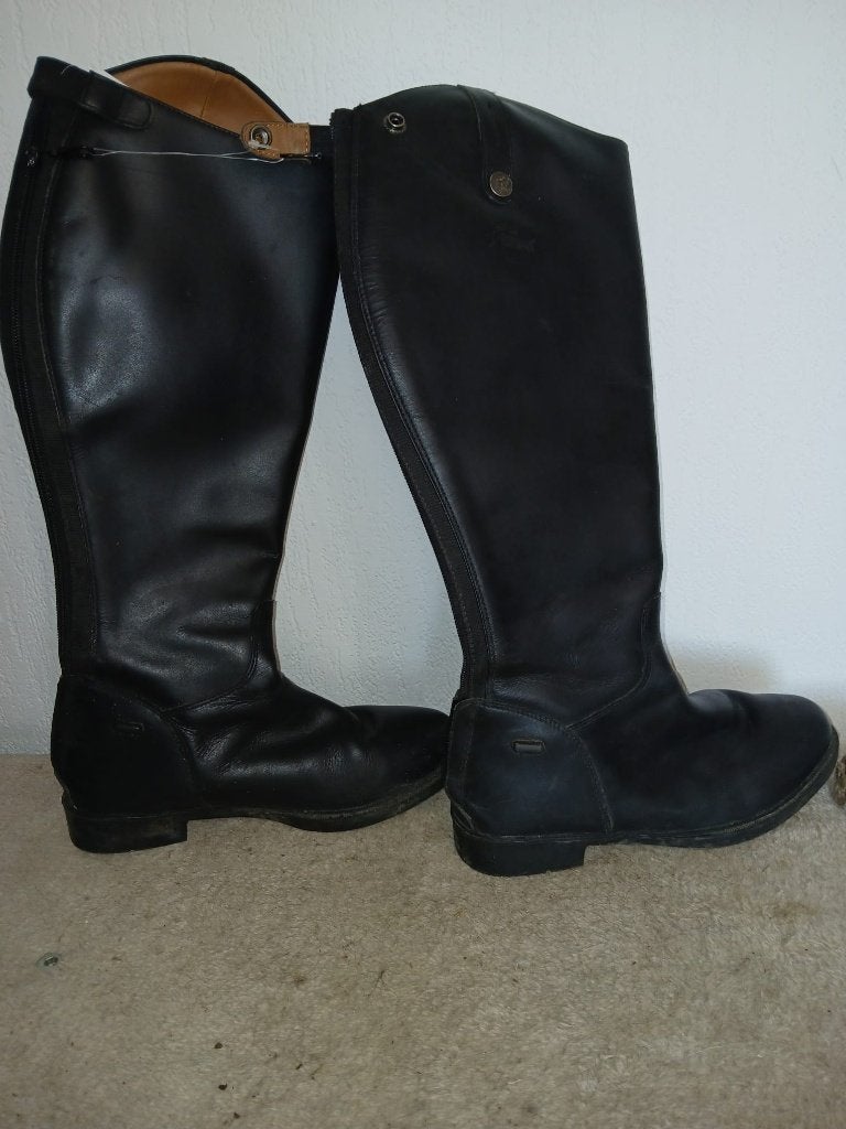 Zwarte leren Horka Isa rijlaarzen maat 40 kuit extra wijd, Dieren en Toebehoren, Paardrijkleding, Met stretch, Dames, Nieuw, Ophalen of Verzenden