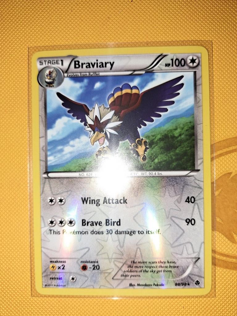 Braviary reverse nm mint. Emerging power, Ophalen of Verzenden, Nieuw, Losse kaart, Foil
