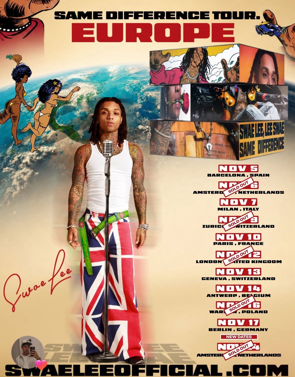 2 kaartjes Swae Lee, vrijdag 6 november Melkweg Amsterdam, Tickets en Kaartjes, Twee personen, November
