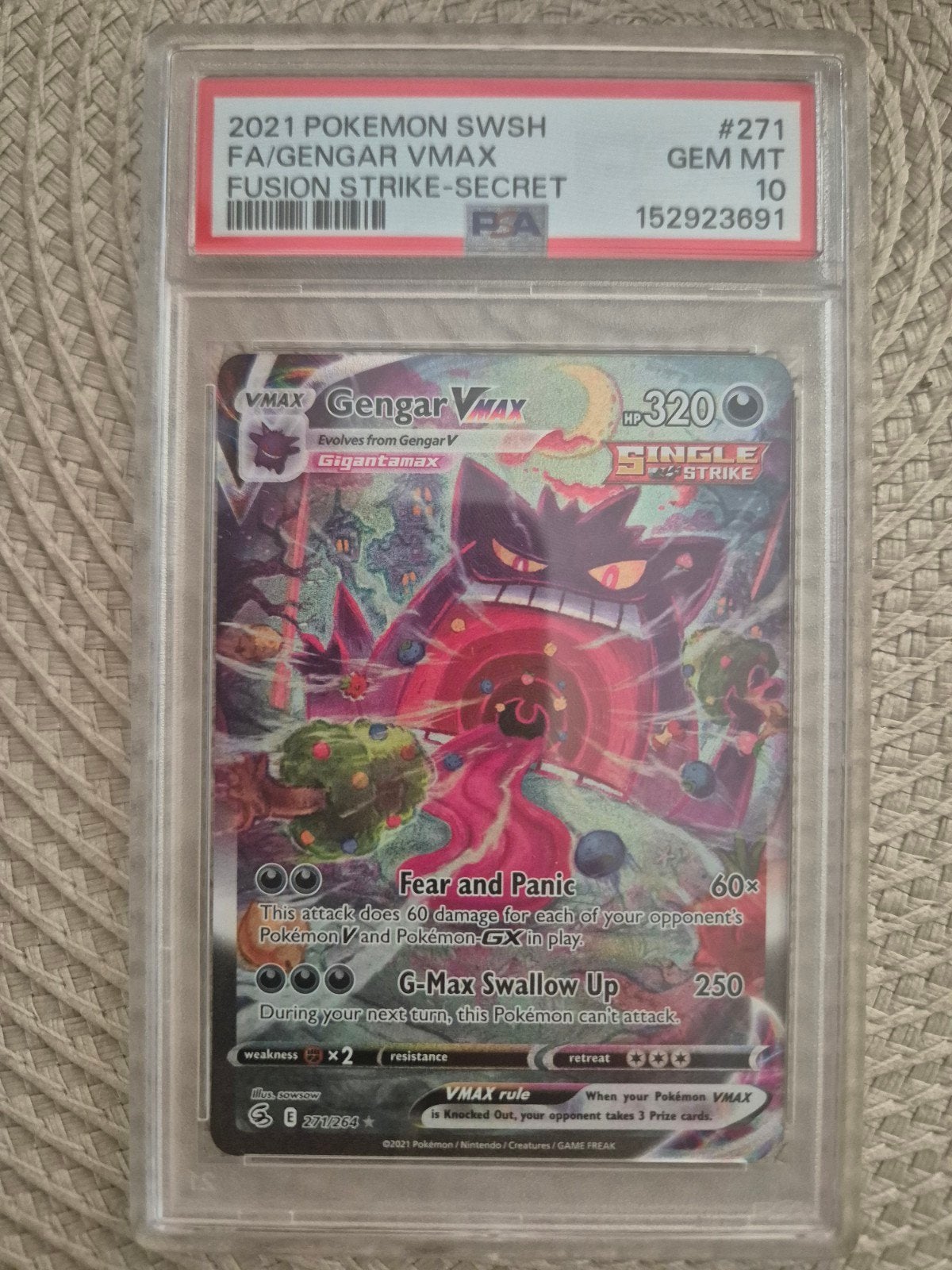 Gengar VMAX PSA 10 Fusion Strike, Ophalen, Nieuw