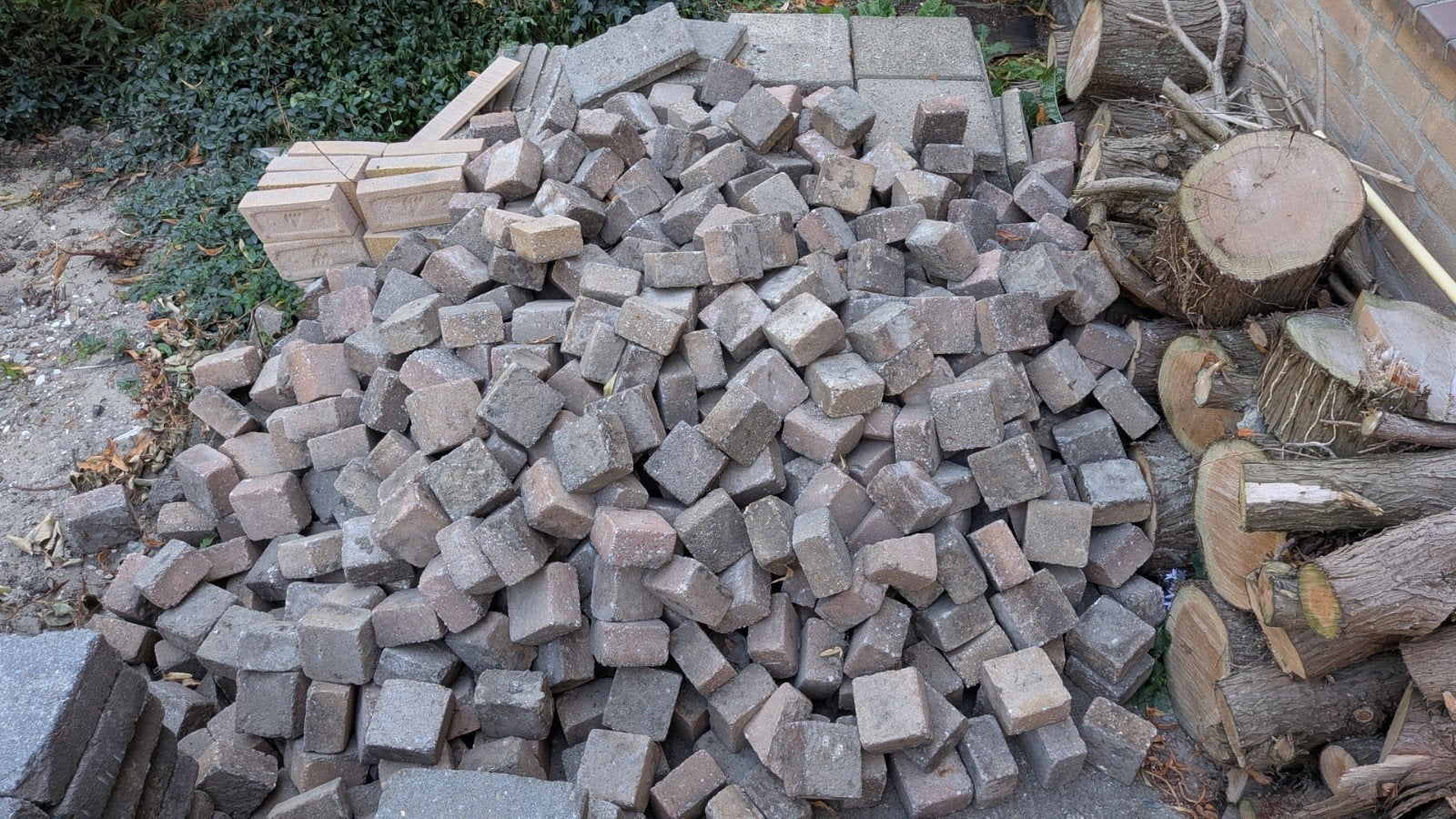 cobblestones gratis afhalen, Tuin en Terras, Grind, Keien en Split, Ophalen, Gebruikt
