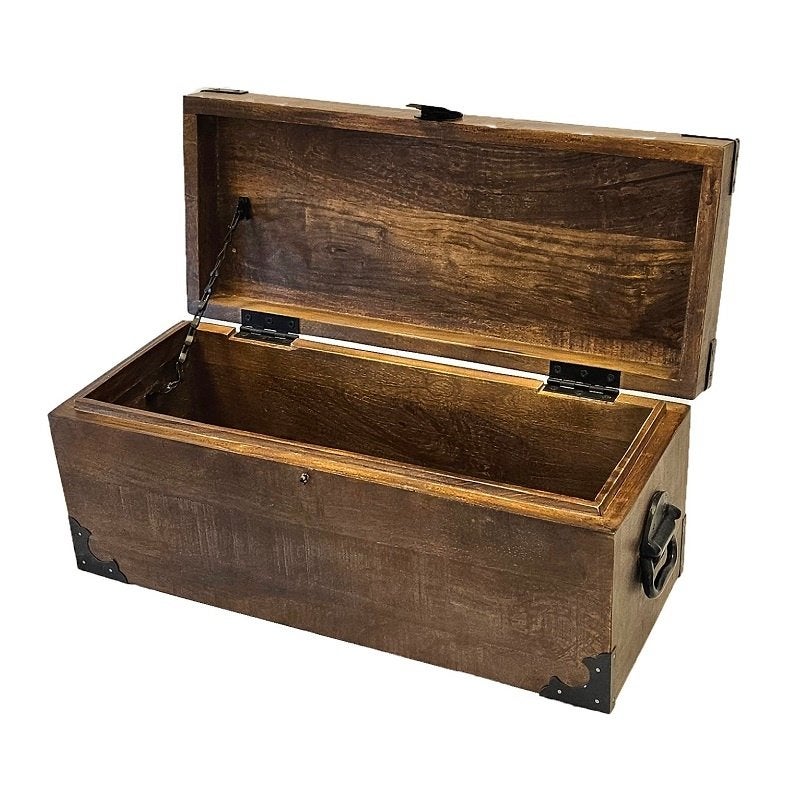 Houten Industriële Retro Opbergkist van Hout Dekenkist Kist, Minder dan 50 cm, De Hanze Herten BV, Nieuw, Ophalen of Verzenden