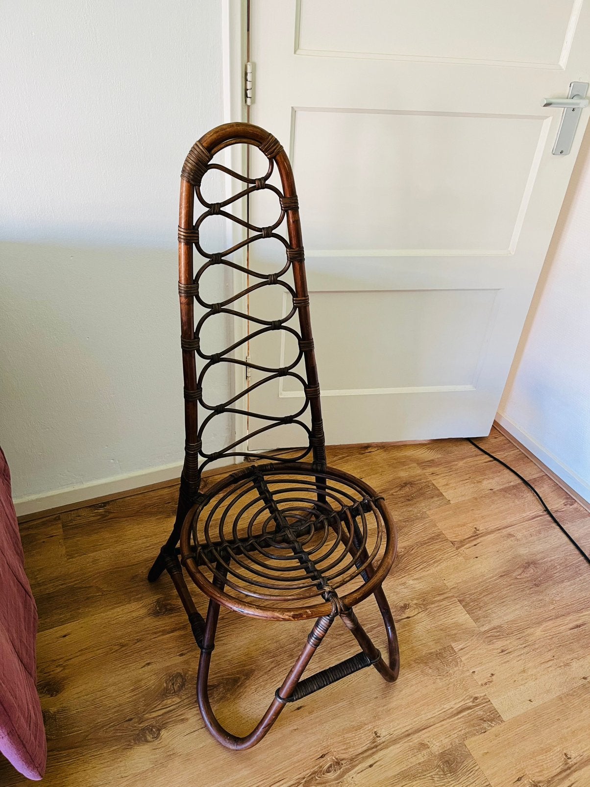 Vintage rotan Hoekstra Teenbeat Stoel Rohé mid century, Ophalen