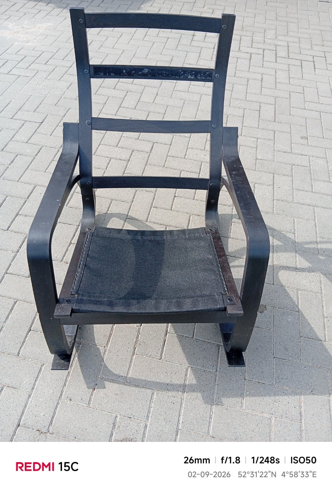 IKEA POÄNG Schommelstoel (frame) - Zwartbruin, Ophalen, Gebruikt, Modern, Scandinavisch, Zwart