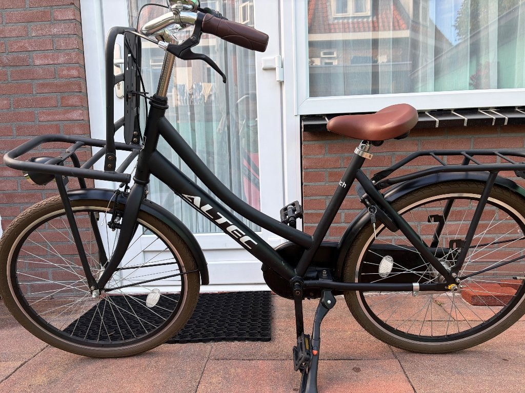 Altec Dutch 24inch Transportfiets N-3 Mat Zwart, Fietsen en Brommers, Fietsen | Meisjes, Ophalen, Terugtraprem, Altec, 24 inch