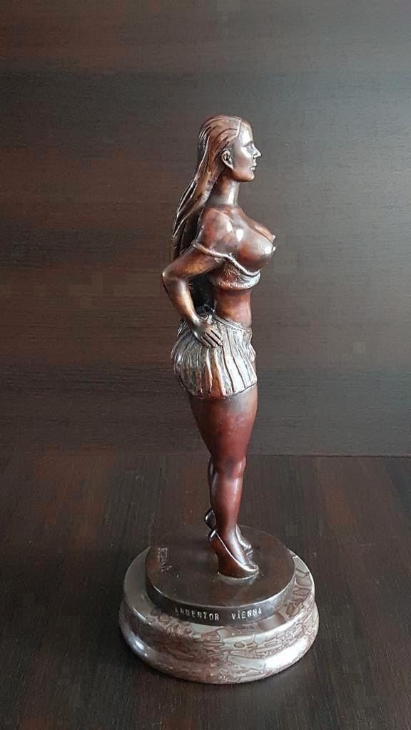 Brons beeld halfnaakte vrouw ‘Erotic Lady’, Antiek en Kunst, Antiek | Koper en Brons, Ophalen of Verzenden, Brons