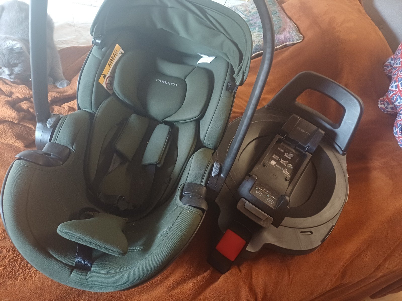 Dubatti romer autostoel met Isofix base 5z - Zo goed als ni, Zo goed als nieuw, Isofix, 0 t/m 13 kg, Ophalen