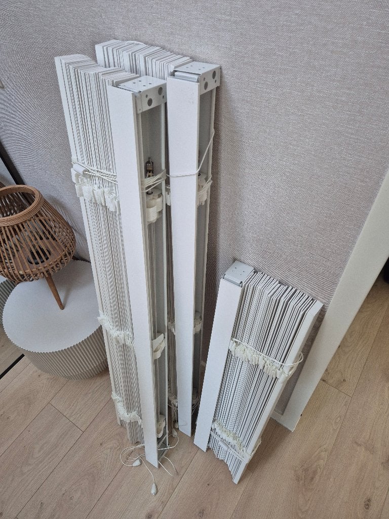 Witte houten jaloezieën van KARWEI (80x180 cm en 120x180 cm), Ophalen, Jaloezie, In te korten, Wit