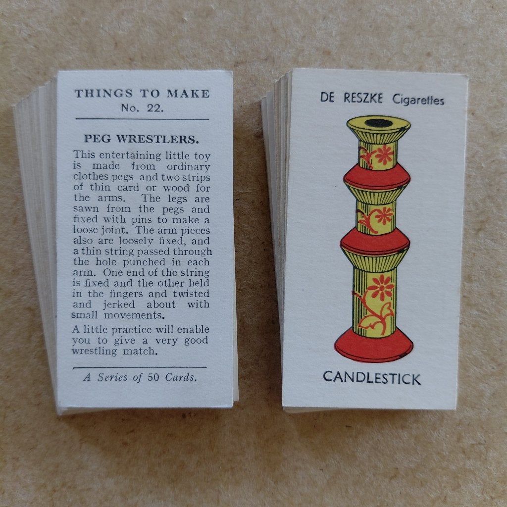Things to Make complete set 50 cigarette cards 1935 Millhoff, Ophalen, Gebruikt