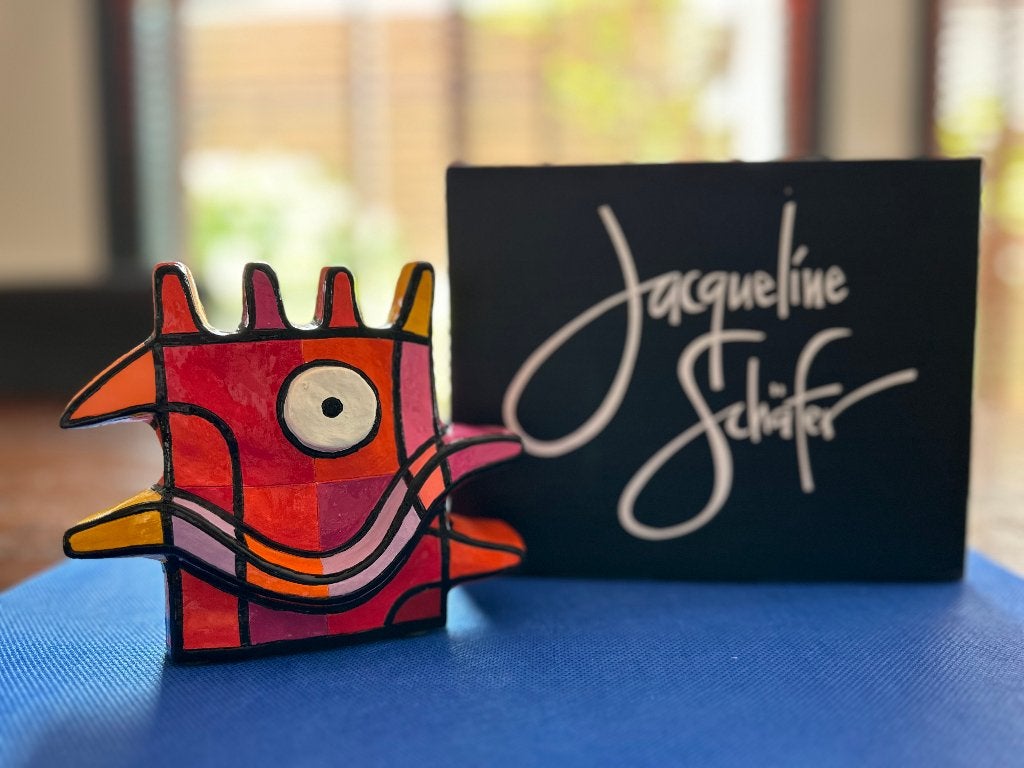 Jacqueline Schäfer Vreemde Vogel (klein), Handgemaakt, Minder dan 20 cm, Rood, Ophalen of Verzenden