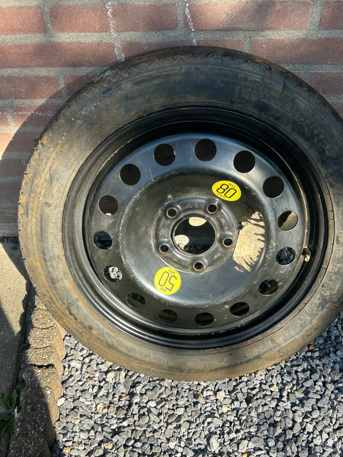 Thuiskomer 17 inch - T125/80 R17, Auto-onderdelen, Gebruikt, Banden en Velgen, 17 inch, Ophalen of Verzenden