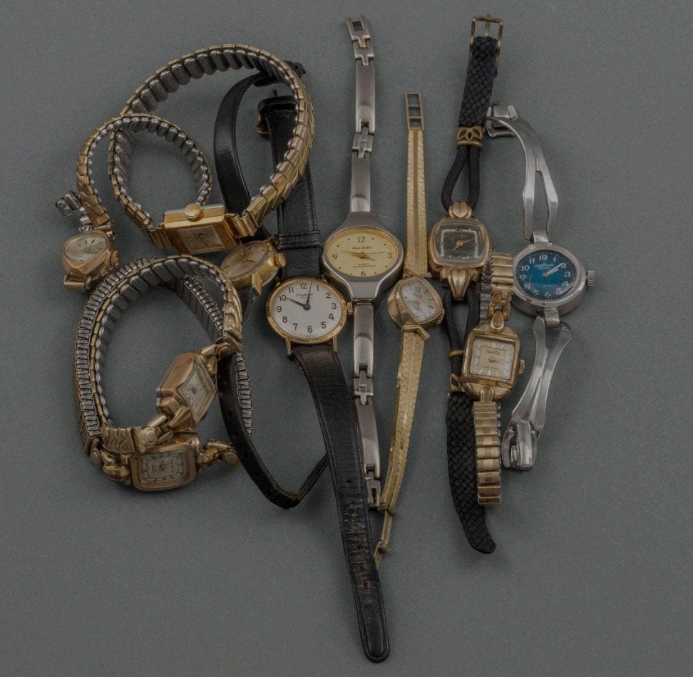 Kavel van 11 Dameshorloges: Glashütte & meer, Ophalen of Verzenden, Gebruikt, Polshorloge, Overige merken