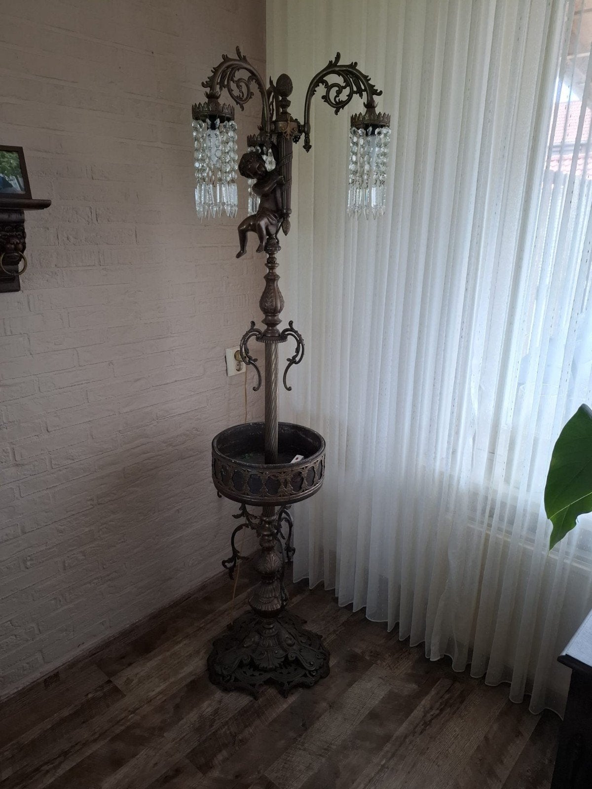 Bronzen staande lamp, Ophalen, 150 tot 200 cm