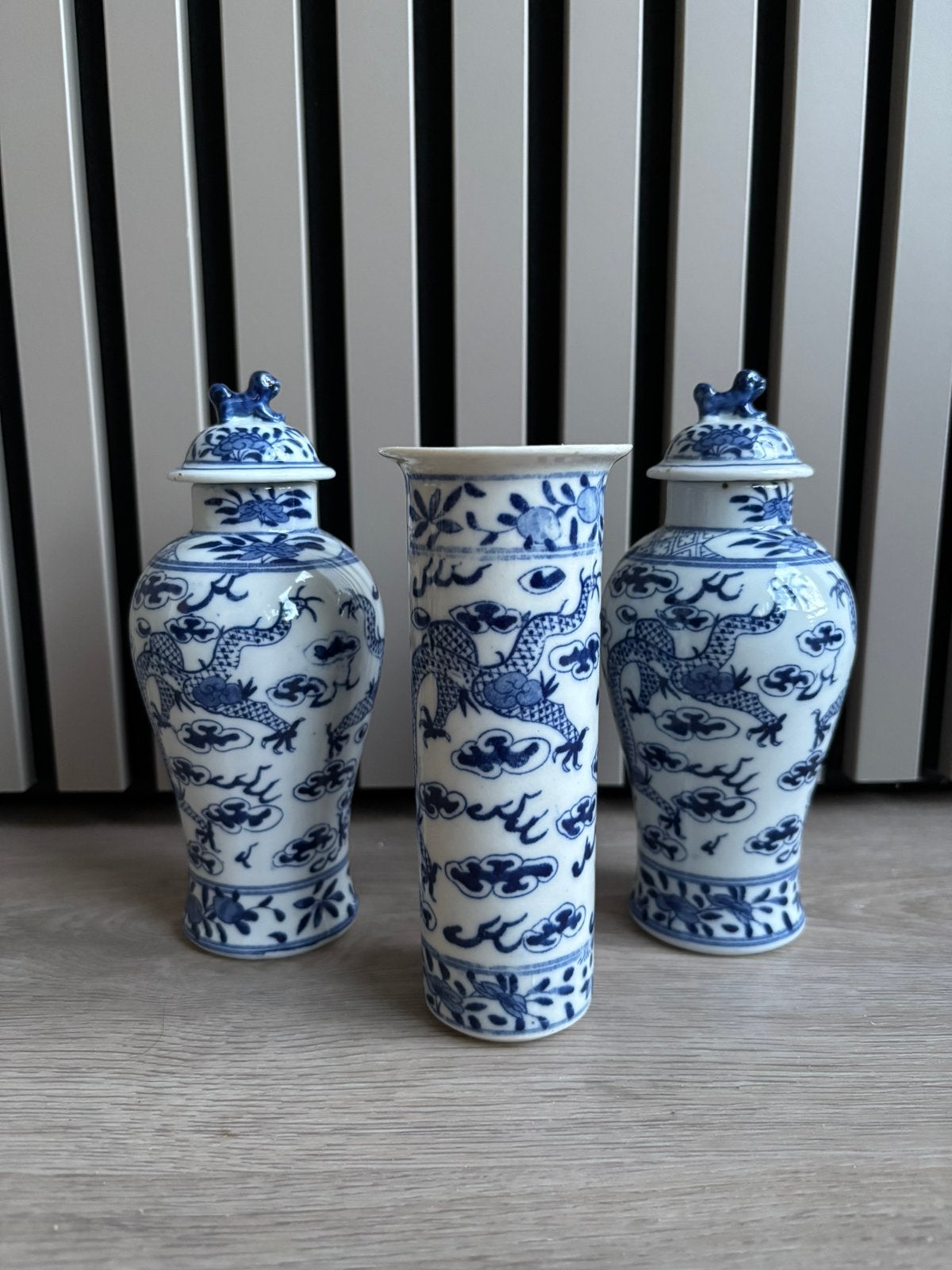 Mosa Maastricht blauw-witte porseleinen vazen – decor 721, Ophalen of Verzenden